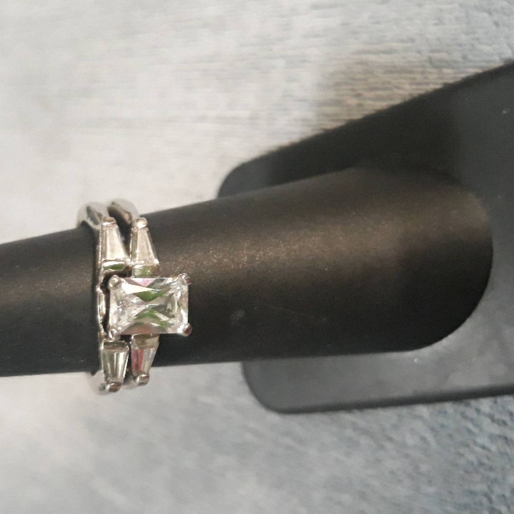 Sterling Silver CZ Ring Sz 5
